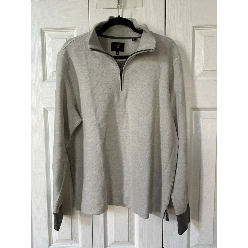 Foreign Rider Co. Men's Navy Blue SOLACE QUARTER ZIP SZ L Canada Cotton